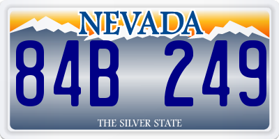 NV license plate 84B249