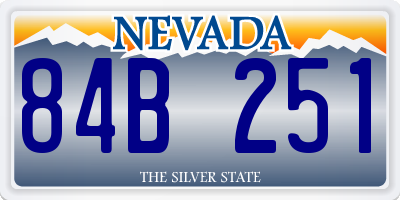 NV license plate 84B251