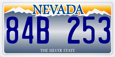 NV license plate 84B253