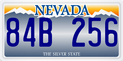 NV license plate 84B256