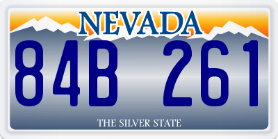 NV license plate 84B261