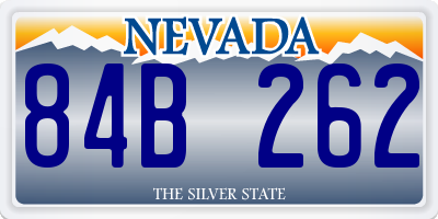 NV license plate 84B262