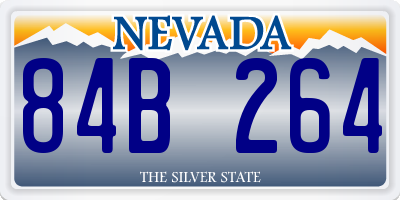 NV license plate 84B264