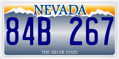 NV license plate 84B267