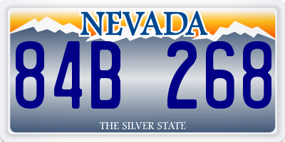 NV license plate 84B268