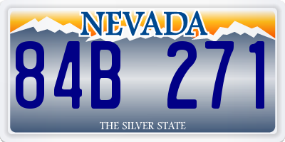 NV license plate 84B271