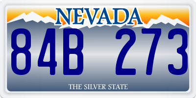 NV license plate 84B273