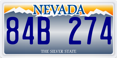 NV license plate 84B274