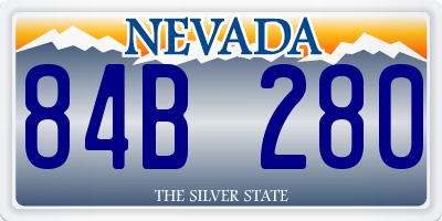 NV license plate 84B280