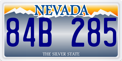 NV license plate 84B285