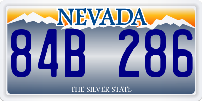 NV license plate 84B286