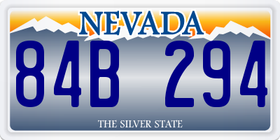 NV license plate 84B294