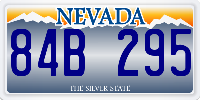 NV license plate 84B295