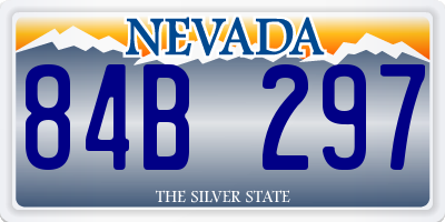 NV license plate 84B297