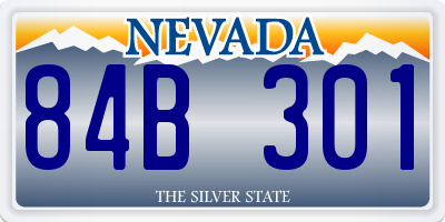 NV license plate 84B301