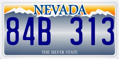 NV license plate 84B313