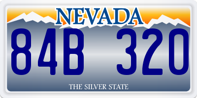 NV license plate 84B320