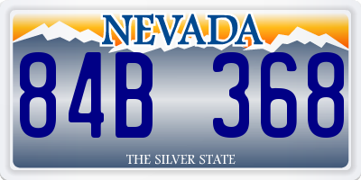 NV license plate 84B368