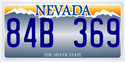 NV license plate 84B369