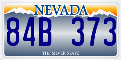 NV license plate 84B373