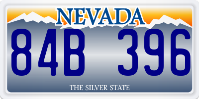 NV license plate 84B396