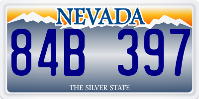 NV license plate 84B397