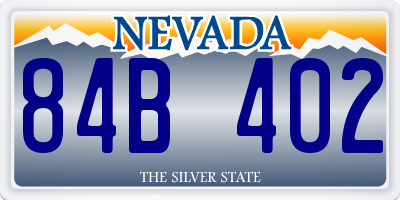 NV license plate 84B402