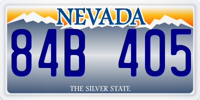 NV license plate 84B405