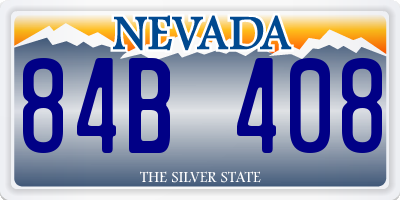 NV license plate 84B408