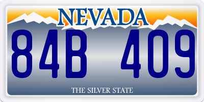 NV license plate 84B409