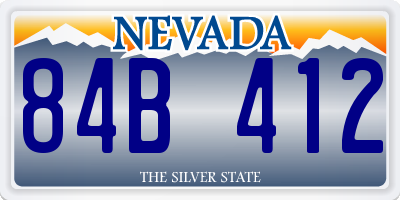 NV license plate 84B412