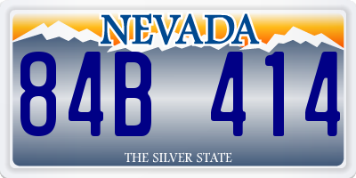 NV license plate 84B414