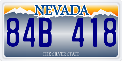 NV license plate 84B418