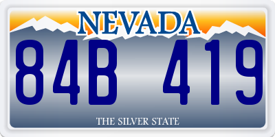 NV license plate 84B419