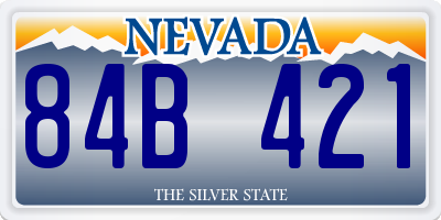 NV license plate 84B421