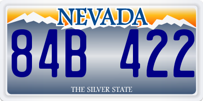 NV license plate 84B422
