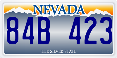 NV license plate 84B423