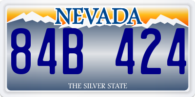 NV license plate 84B424