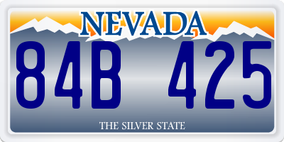 NV license plate 84B425