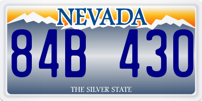 NV license plate 84B430