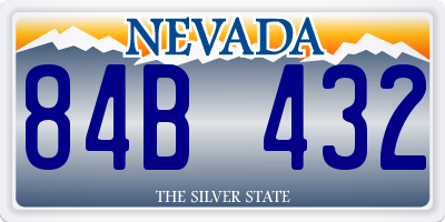 NV license plate 84B432