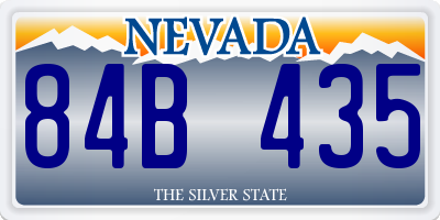 NV license plate 84B435