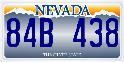 NV license plate 84B438