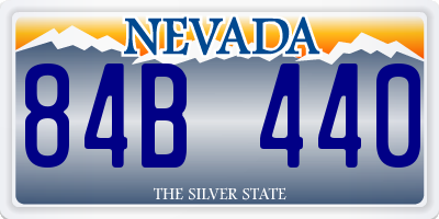 NV license plate 84B440