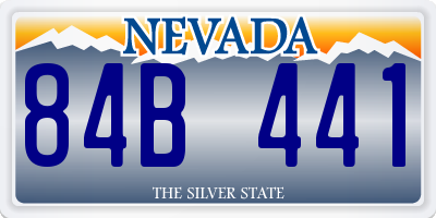NV license plate 84B441