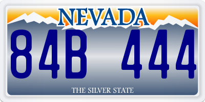 NV license plate 84B444