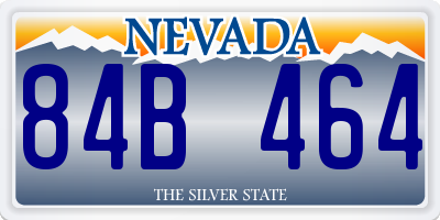 NV license plate 84B464