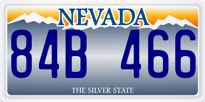 NV license plate 84B466