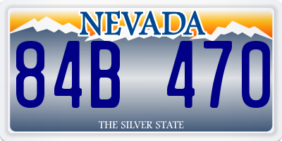 NV license plate 84B470