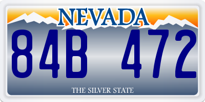 NV license plate 84B472